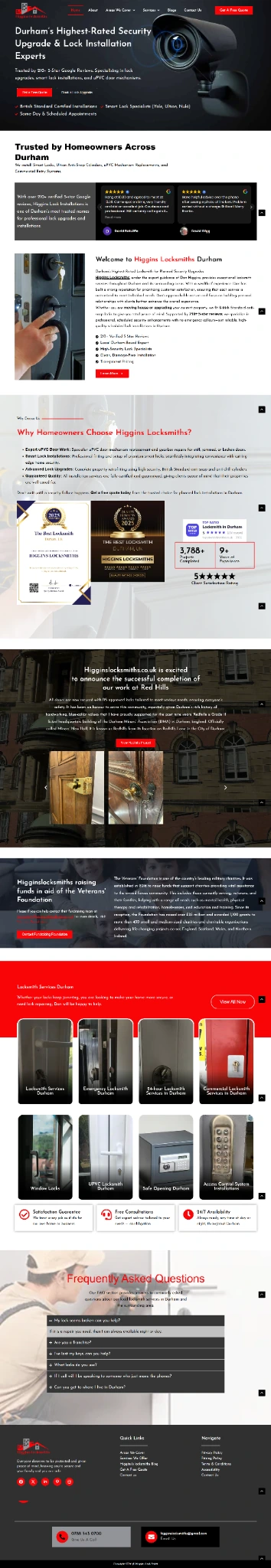 Higgins Locksmiths homepage