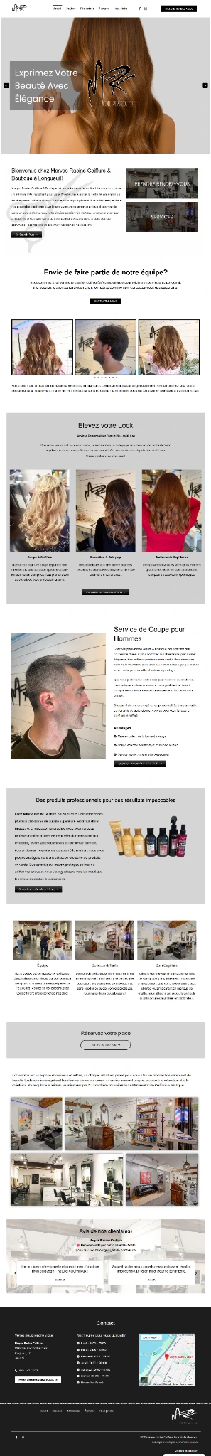 Maryse Racine Coiffure homepage