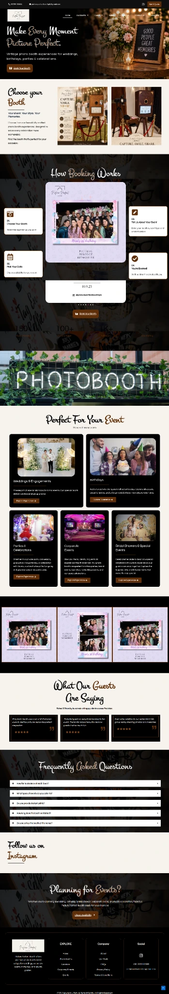 Picture Perfect Booth homepage