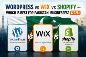 WordPress vs Wix vs Spotify – Which is Best for Pakistani Businesses ? (2026)