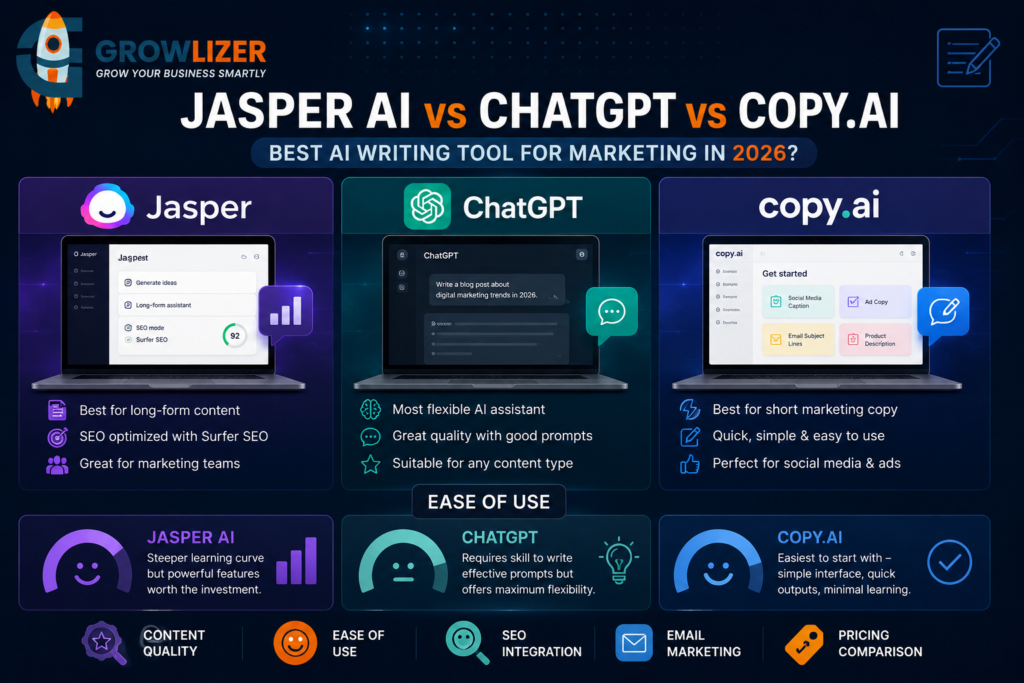 Jasper AI VS CHATGPT VS Copy. ai : Best AI Writing for Marketing in 2026? 2 ChatGPT Image Jul 16 2026 12 08 15 PM